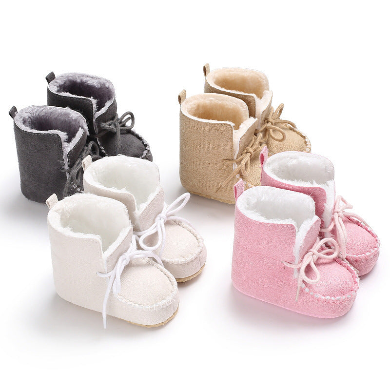 Baby shoes plus velvet warm snow shoes