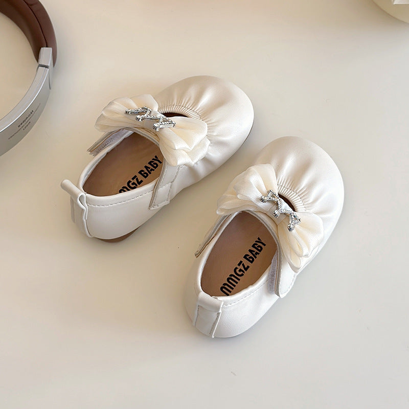Fashion Soft Bottom Children's Princess Little Girl Baby Leather Shoes