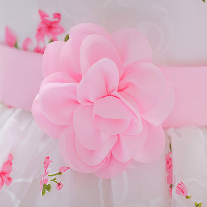 Girls Wedding Party Dress featuring an elegant princess ball gown design for weddings, birthdays, concerts, flower girl events, and parties