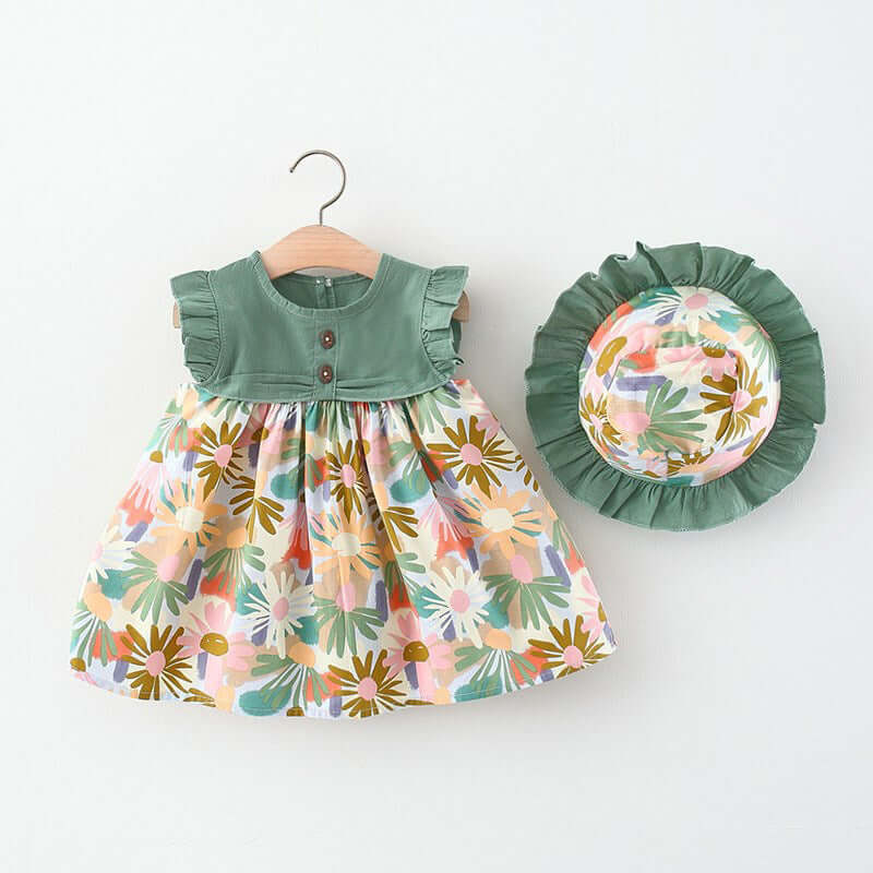 Girls Korean Cotton Dress Stylish Summer Fashion Dress Bangladesh Kids Clothing