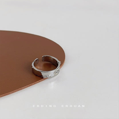 Micro-pave Zircon Open Adjustable Ring