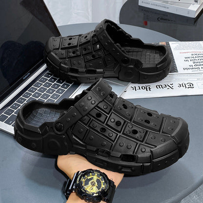 Hole Shoes Simple Non-slip Thick Bottom Wear-resistant