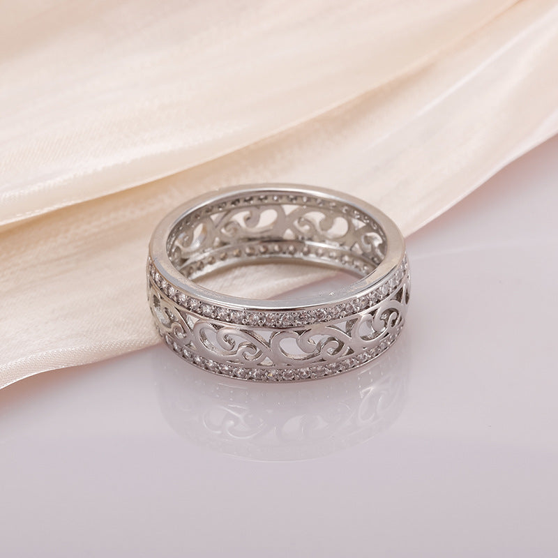 Personalized Hollow-out Zircon Ring For Women
