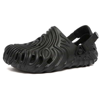 Fashion Summer New Casual Men's Shit Feeling Closed-toe Slippers