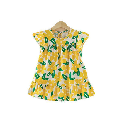 Girls' Cartoon Print Dress