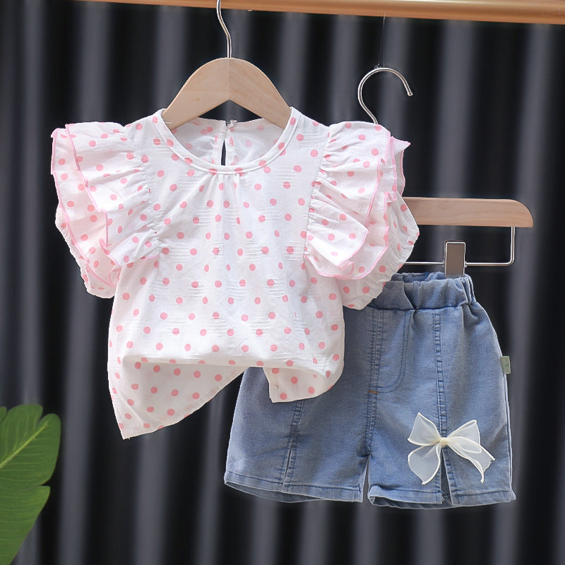 Children's Suit Women's Polka Dot Ruffles (available)