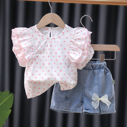 Children's Suit Women's Polka Dot Ruffles (available)