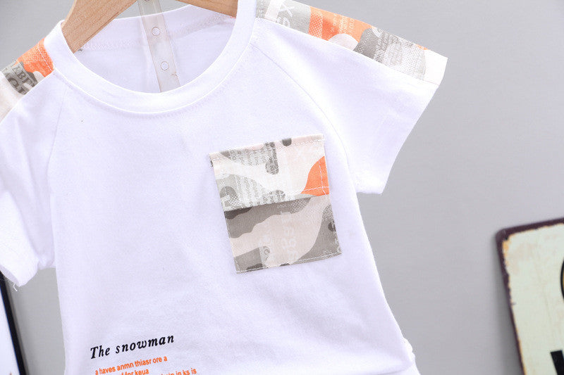 Boys' Casual Children's Children's Clothing Casual Short-sleeved Shorts (Available)