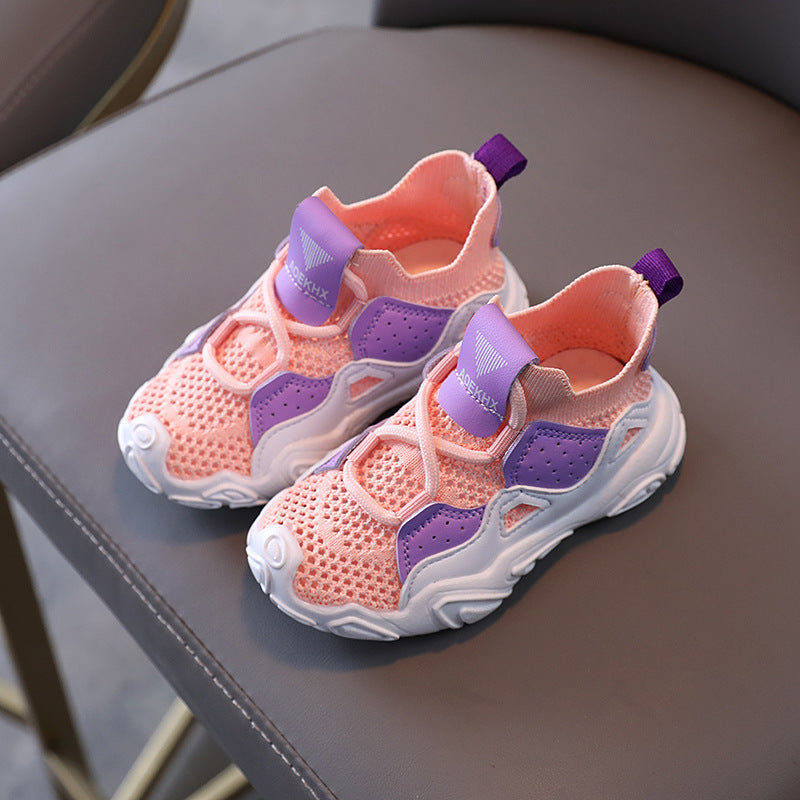 Boys And Girls Sports Shoes Breathable Toddler Shoes Soft Bottom Non-slip Baby Toddler Shoes