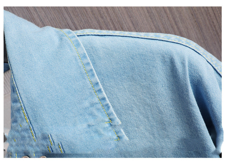 Men's Loose Long Sleeve Denim Shirt