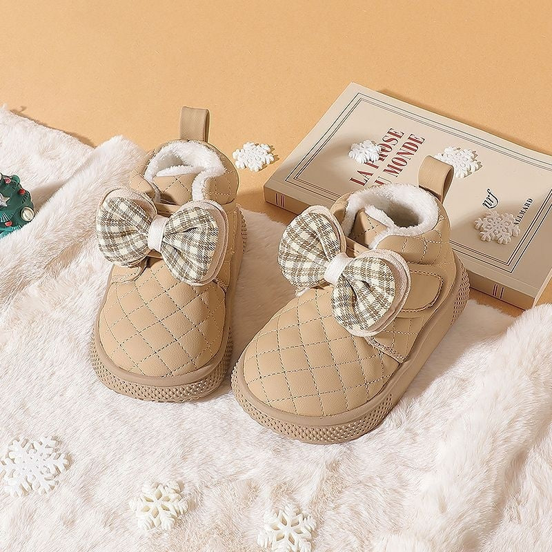 Baby Girl Snow Boots Velvet Thermal Booties Girls' Cotton Shoes