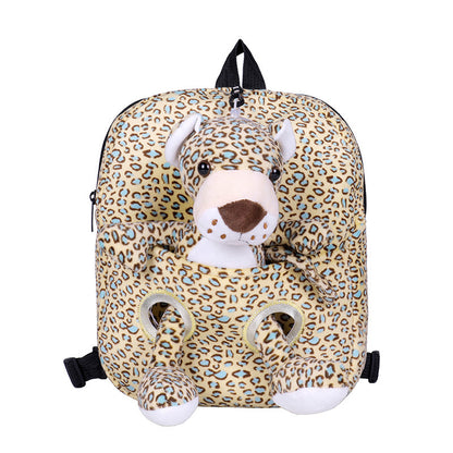 Cartoon Cute Plush Double Shoulders Kindergarten Backpack
