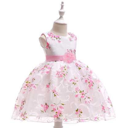 Girls Wedding Party Dress featuring an elegant princess ball gown design for weddings, birthdays, concerts, flower girl events, and parties