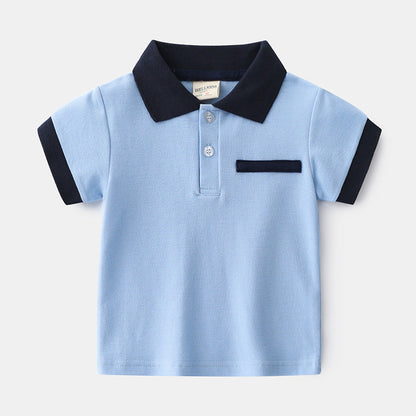 Cotton Summer Cartoon Boys And Girls Short Sleeve Top Baby
