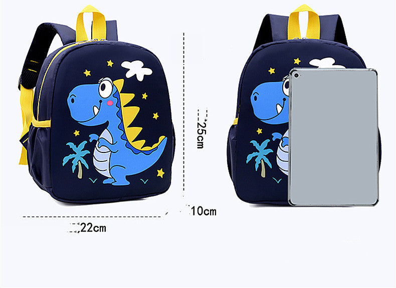 Kindergarten Ergonomic School Backpack with cartoon design, padded shoulder straps, breathable back panel, and lightweight construction for preschool children