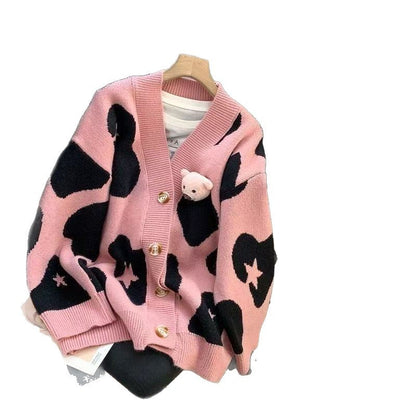 Loose And Lazy Style New Flab Hiding Knitwear Sweater