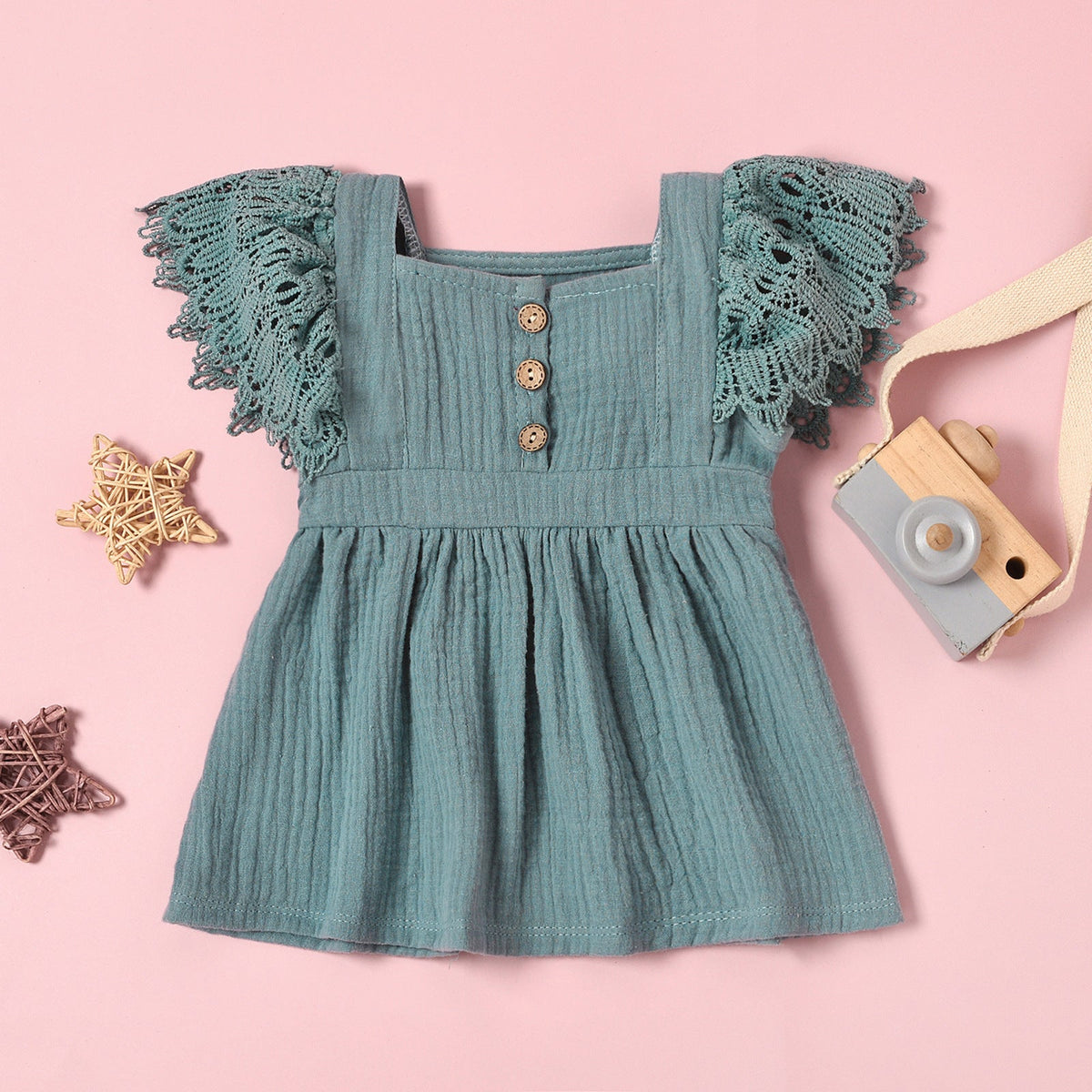 Spring Infant Children's Solid Color Sleeveless Dress(Available)