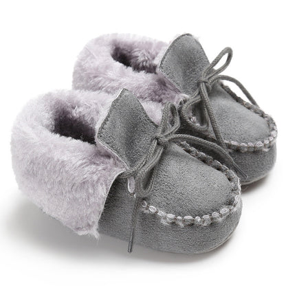 Baby shoes plus velvet warm snow shoes