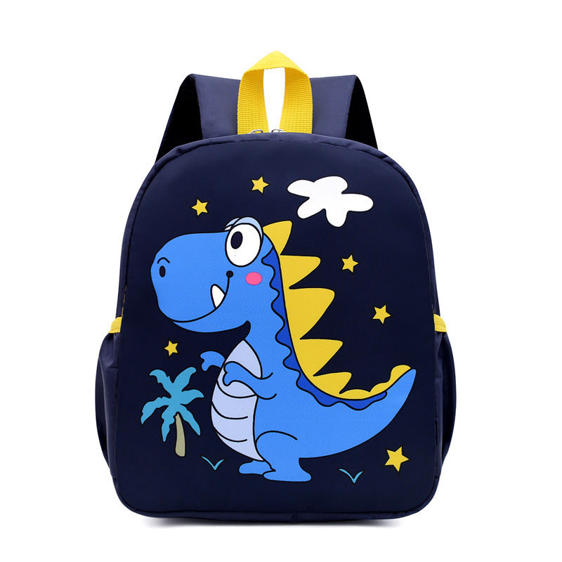 Kindergarten Ergonomic School Backpack with cartoon design, padded shoulder straps, breathable back panel, and lightweight construction for preschool children