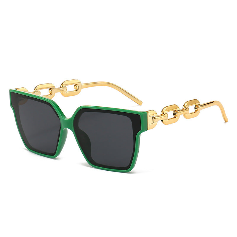 New Large Square Frame Men's And Women's Street Shot Fashion Sunglasses