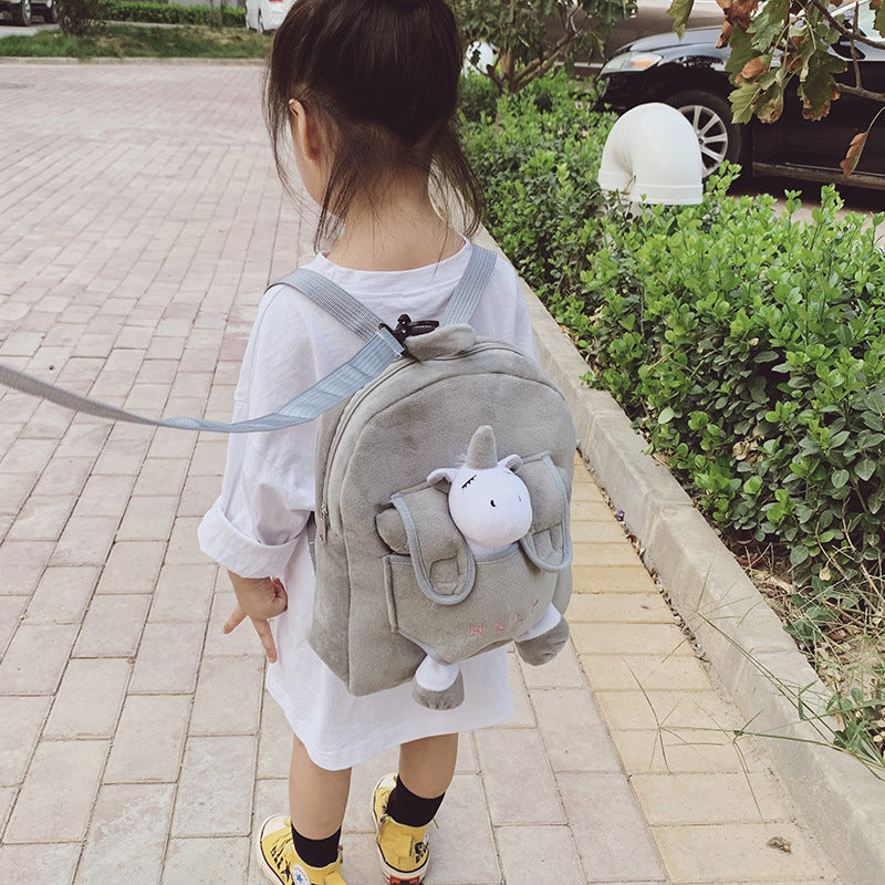 Cartoon Cute Plush Double Shoulders Kindergarten Backpack (Available)