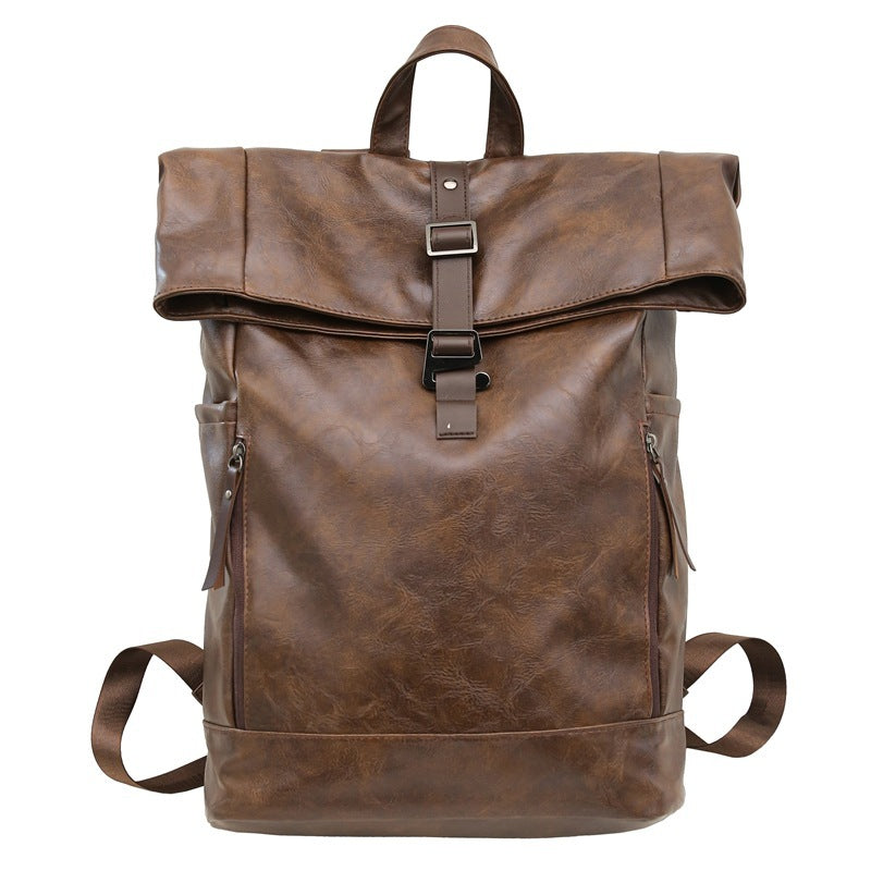 Backpack Men's Backpack Large Capacity Computer Bag Waterproof Solid Color Women's Travel