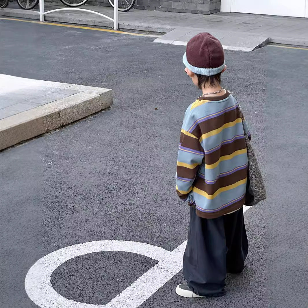 Loose Top Boys' Clothes Stripes