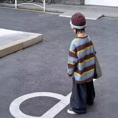 Loose Top Boys' Clothes Stripes