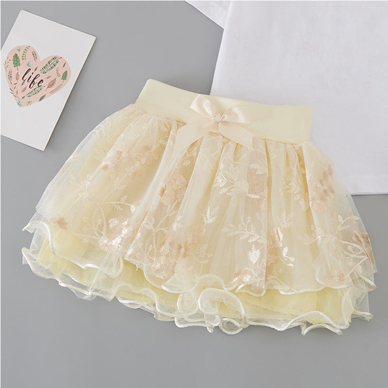 Girls All-match Net Gauze Skirt Children's Skirts