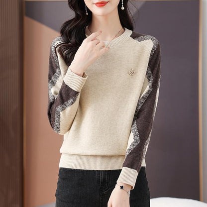 Knitted Long-sleeved Women's Base Layer Stylish Top
