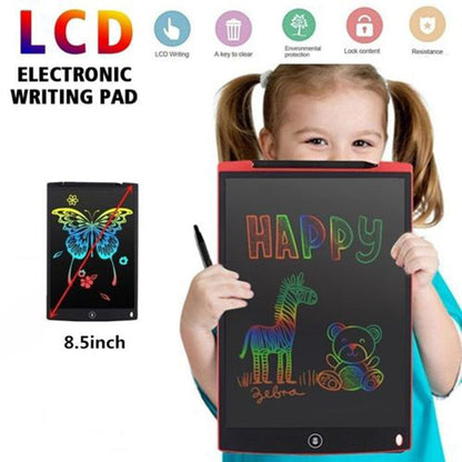 LCD Writing Tablet with pressure-sensitive screen, stylus, erase button, and screen lock for kids' drawing, writing, and learning