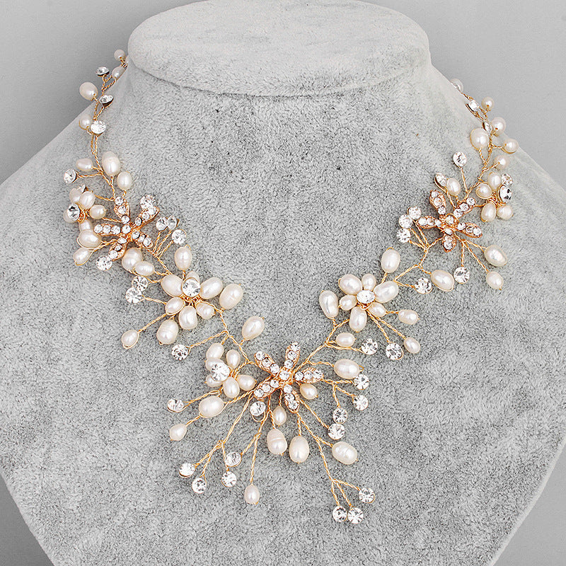 Pearl necklace and earring set  (Available)