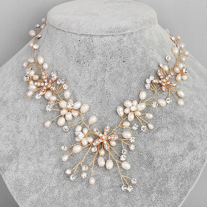 Pearl necklace and earring set  (Available)