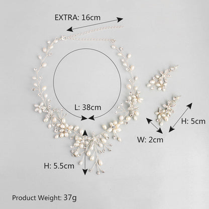 Pearl necklace and earring set  (Available)