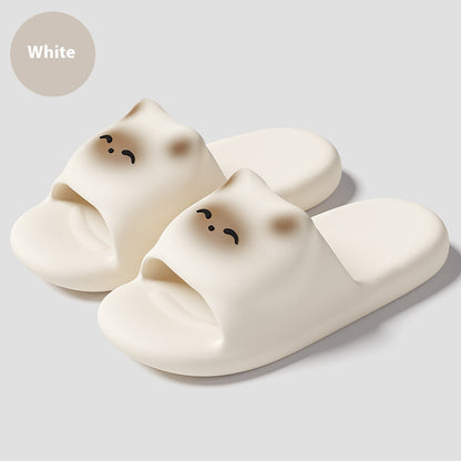 Cartoon Kitten Women's Soft Bottom Non-slip Eva Slippers  (Available)