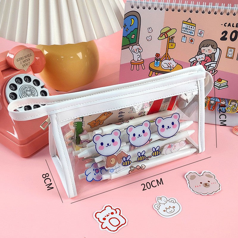Transparent Large Capacity Visual Stationery Box