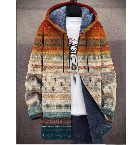 Men's 3d Digital Printed Hat Cardigan