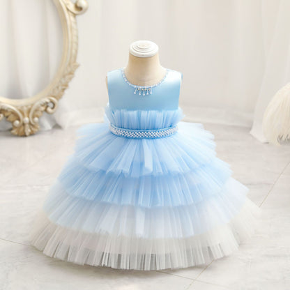 Gradient Cake Dress Children's Dress Princess Dress (Available)