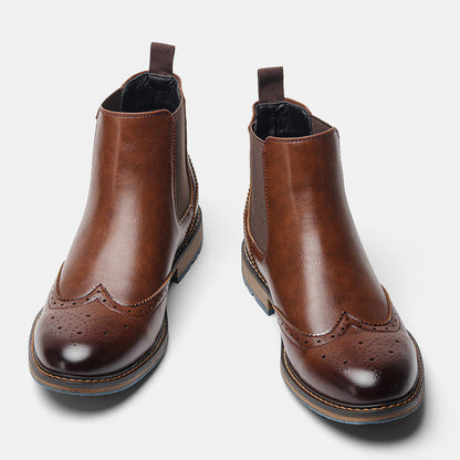 Mid-top Carved Casual Men's Shoes Brogue Retro