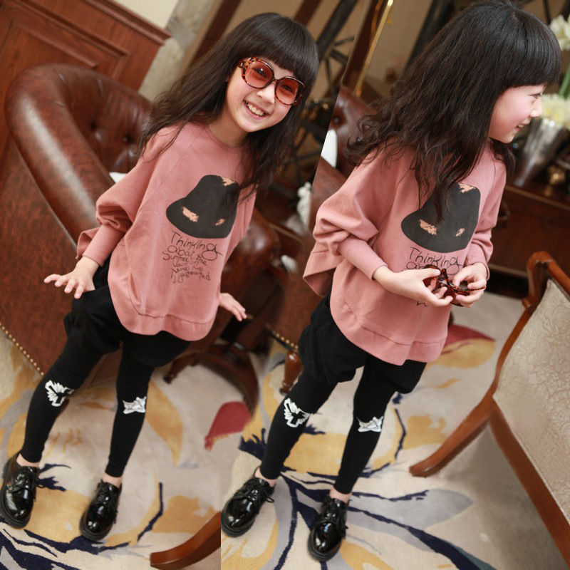 Girls spring and autumn long sleeve suit
