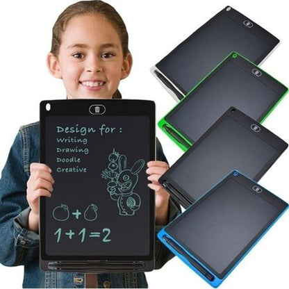 LCD Writing Tablet with pressure-sensitive screen, stylus, erase button, and screen lock for kids' drawing, writing, and learning
