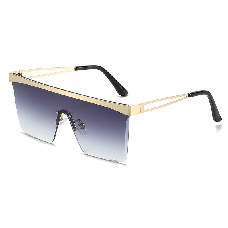 European And American Square Pair Sunglasses One-piece Lens