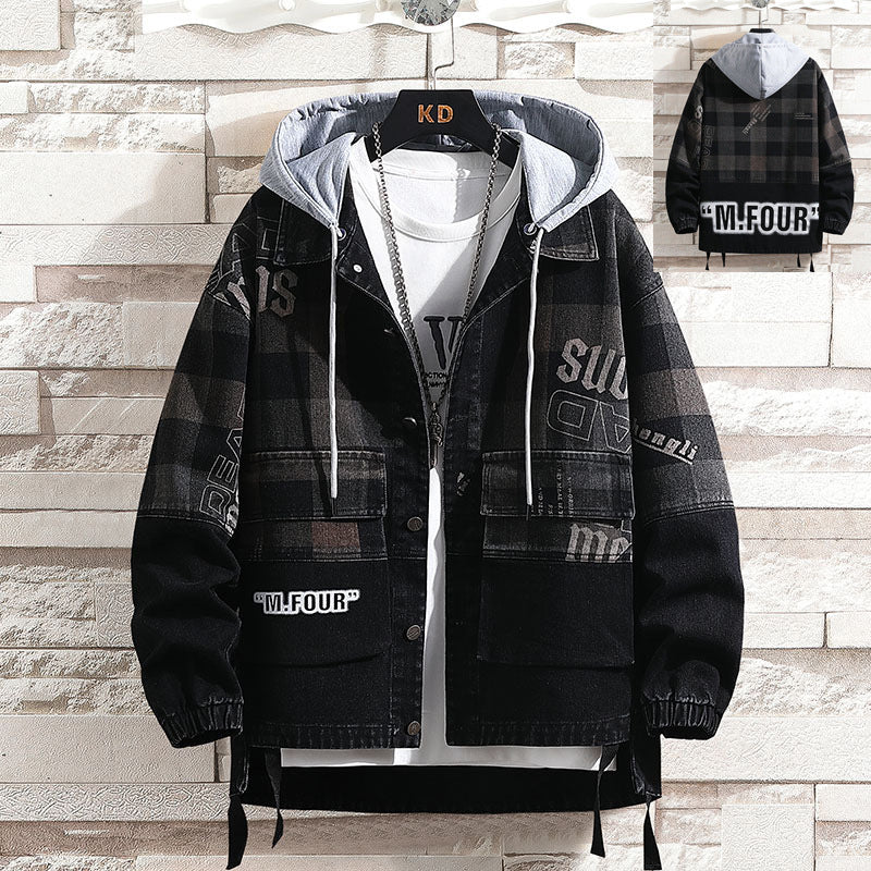Men's Casual Hooded Fashion Denim Jacket