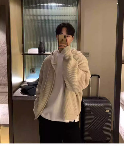 Retro Lazy Style Thick Trendy Cotton Knitwear