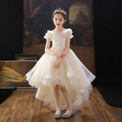 Children's Dress High-end Trailing Princess Dress (Available)