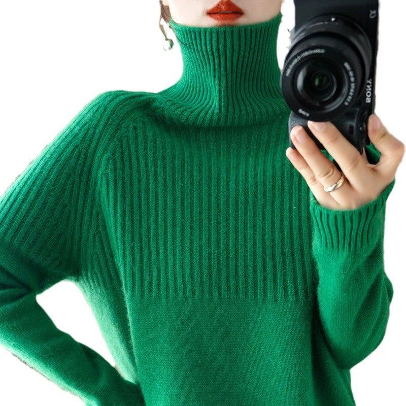 Loose High-neck Sweater Base Layer For Women