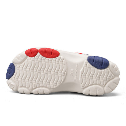 Men's Summer Wear Thick Bottom Increased Closed Toe Coros Slippers