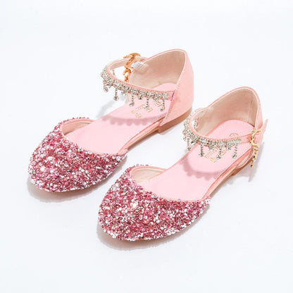 Little Girl Crystal Shoes Dress Shoes Children High Heels   ( Available )