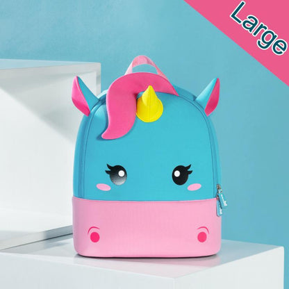 Kids School Backpack with padded shoulder straps, spacious compartments, breathable back panel, and durable water-resistant fabric