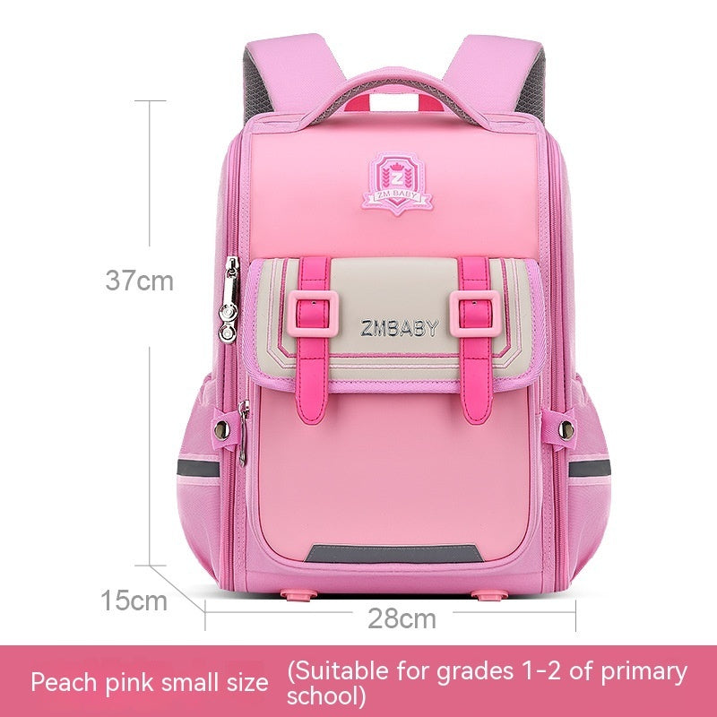 One-piece Open Spine Protection Children's Schoolbag Lightweight